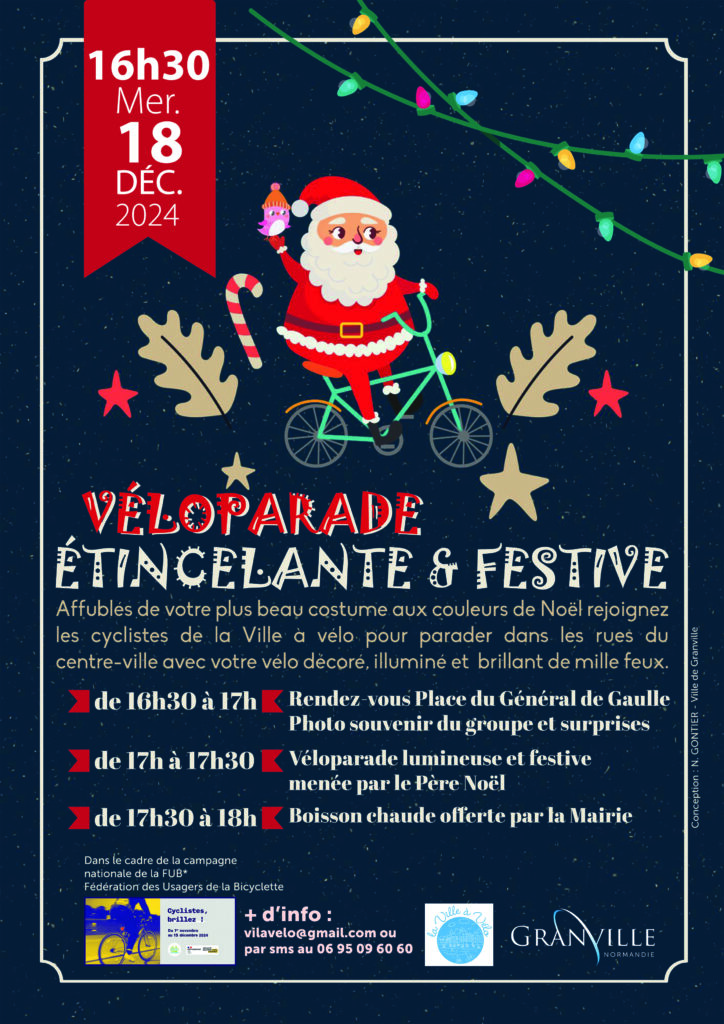 Véloparade Noël 2025 - Affiche